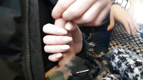 Public Airplane Handjob And Blowjob