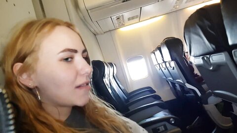 Public Airplane Handjob And Blowjob