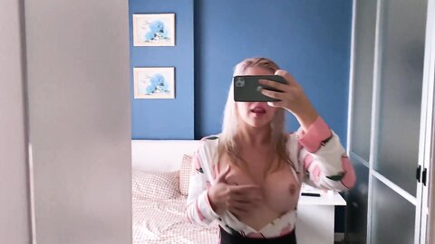 Titted Blonde Girlfriend Rides A Cock In Pink Pajamas Home Video
