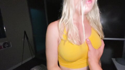 I Took Off The Condom Before Orgasm And Filled My Step Sisters Pussy With Cum