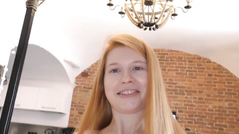 Petite Redhead Thumbelina Has Small Tits And A Big Shaved Pussy 18 Y O
