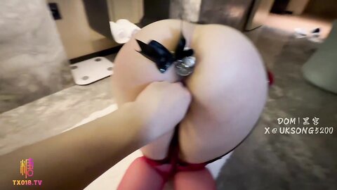 核弹淫奴调教】Dom黑宫✨ 束缚捆绑浴厕调教精奴