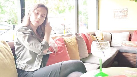 Myschoollife  Remote Control Orgasm Of My Stepsister In Bar