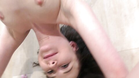 Slim Waist Flexy Student Do Rough Stretching Workout With Big Cock 18 Y O