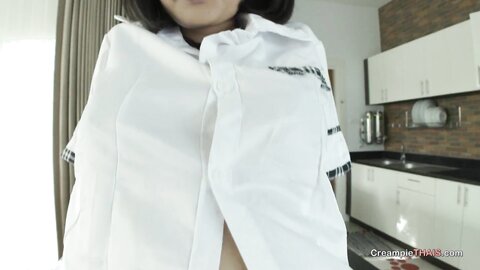 Beautiful Petite Asian Babe Creampied