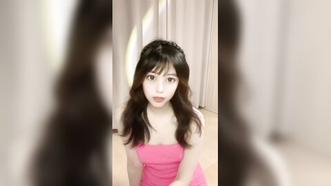 ❤❤牙套尤物美女小姐姐，粉色包臀裙，脱掉内裤多毛骚逼，特写小穴好湿流白浆，揉搓骚穴，翘起屁股