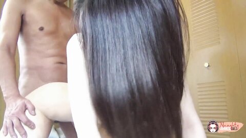 Lusty Japanese Wife Gets A Big Cock For Dessert After Dinner So She Suc