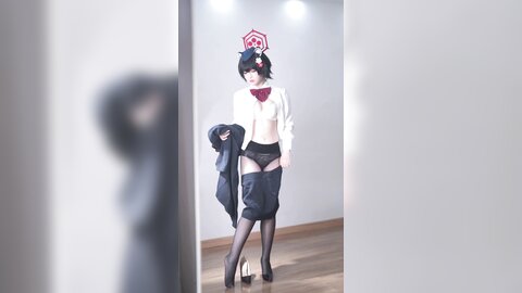 [Cosplay] 半半子 – ガイド春日ツバキ [86P6V-593MB] (3)