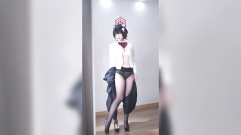 [Cosplay] 半半子 – ガイド春日ツバキ [86P6V-593MB] (3)
