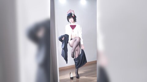 [Cosplay] 半半子 – ガイド春日ツバキ [86P6V-593MB] (3)