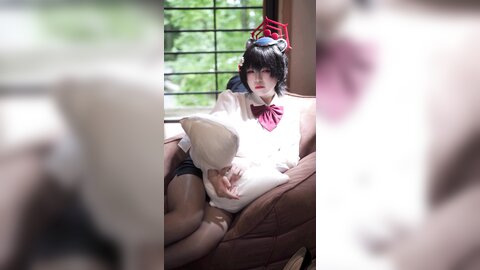[Cosplay] 半半子 – ガイド春日ツバキ [86P6V-593MB] (2)