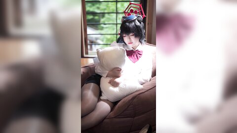 [Cosplay] 半半子 – ガイド春日ツバキ [86P6V-593MB] (2)