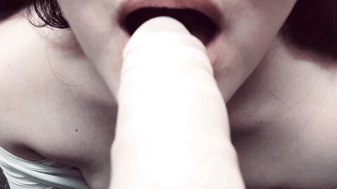 Cute Half Asian Girl Practices Teasing With Dildo