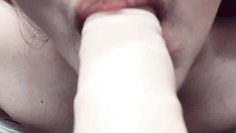 Cute Half Asian Girl Practices Teasing With Dildo