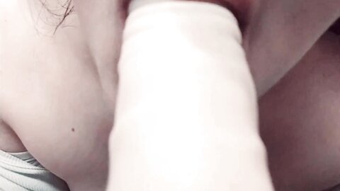 Cute Half Asian Girl Practices Teasing With Dildo