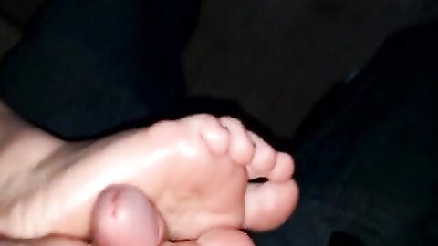 Bitch Giving Me A Hot And Sexy Footjob At Home