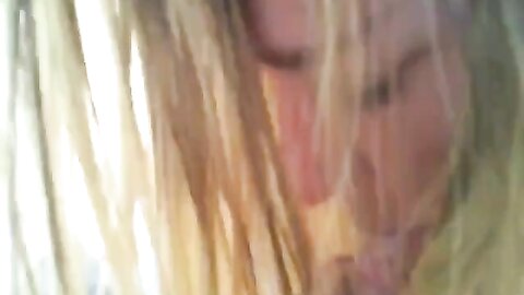 Blonde Milf Blowing Her Mans Cock In The Backyard