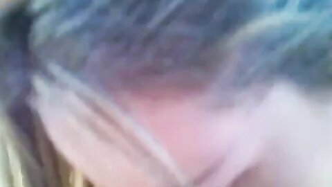 Blonde Milf Blowing Her Mans Cock In The Backyard