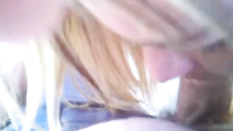 Blonde Milf Blowing Her Mans Cock In The Backyard