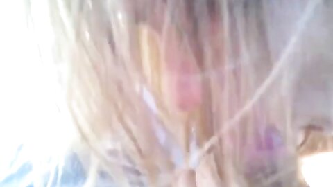 Blonde Milf Blowing Her Mans Cock In The Backyard