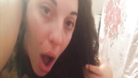 Brunette Sucking My Dick And Getting A Nice Big Facial Cumshot