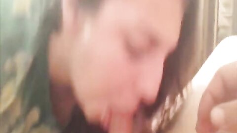 Brunette Sucking My Dick And Getting A Nice Big Facial Cumshot