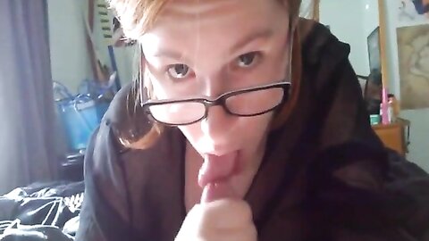 Cute Girl In Glasses Lives For Sucking Cocks And Making Men Cum