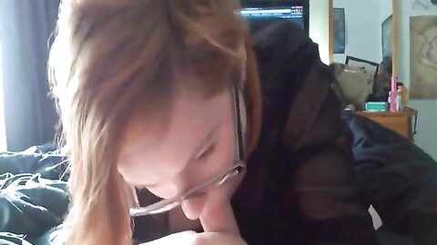 Cute Girl In Glasses Lives For Sucking Cocks And Making Men Cum