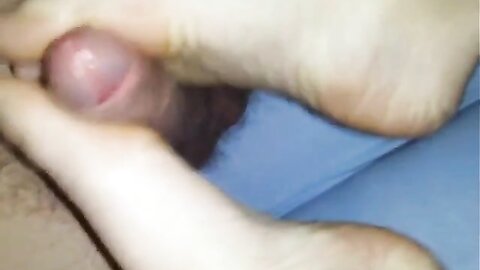 Getting A Footjob And Cumming On My Wifes Sexy Feet