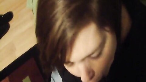 Horny White Chick Sucking On A Big Fat Black Cock