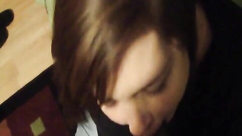 Horny White Chick Sucking On A Big Fat Black Cock
