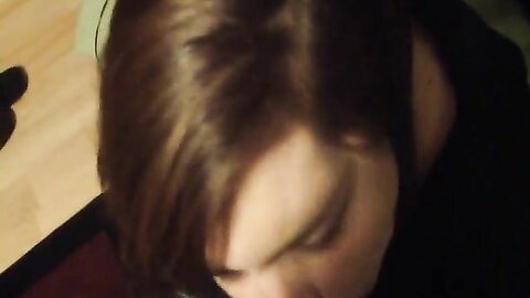 Horny White Chick Sucking On A Big Fat Black Cock