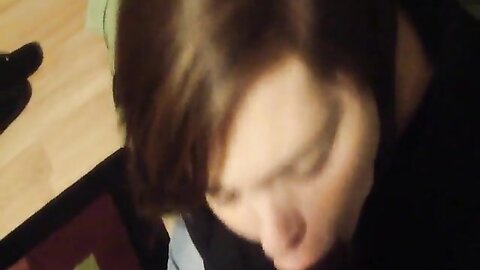 Horny White Chick Sucking On A Big Fat Black Cock