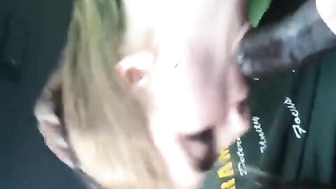 Horny White Teen Girl Adores Sucking Off Black Men