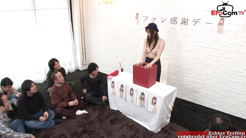 Bukkake Gangbangparty With A Skinny Brunette Japanese Girl