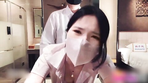 超颜值极品女神〖狐不妖〗带性感母狗秘书出差黑丝诱惑无套内射，性感黑丝小高跟LO包臀裙，优雅气质尤物小骚货