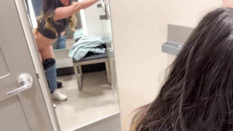 Risky Quickie With Asian Beauty In Target Dressing Room