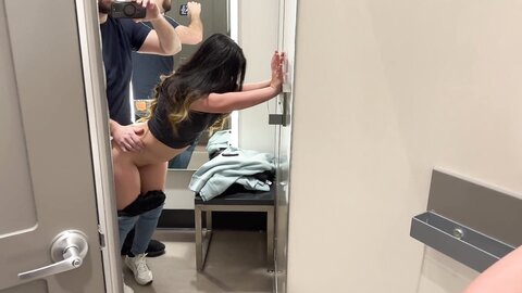 Risky Quickie With Asian Beauty In Target Dressing Room