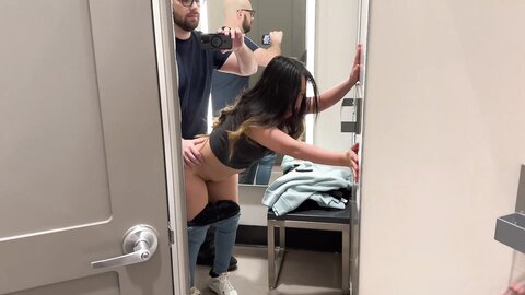 Risky Quickie With Asian Beauty In Target Dressing Room