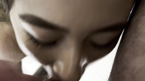 Asian Girl Sucks Great And Gets Rewards Cum In Mouth And On Face