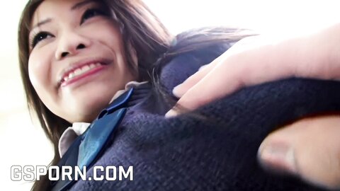 Fucking The Wet Hairy Pussy Of Japanese School Girl 18Yo With Creampie