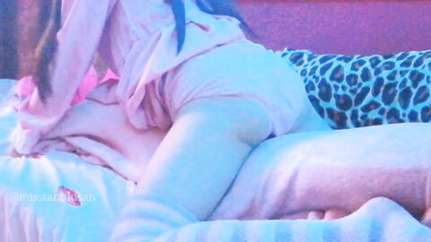 Kawaii Asian Girl Touching Her Pussy And Humping Pillow When Parents Ar