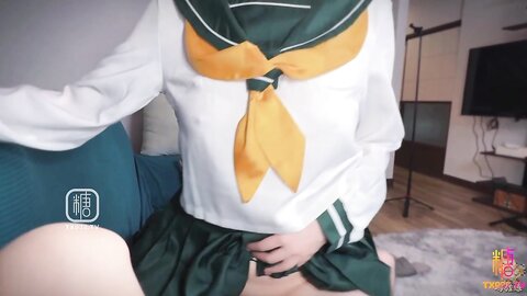 【极品❤️淫娃学妹】鸡教练✨ 女友Cos成憧憬的魔法少女 吸吮嫩穴蜜汁 肏穴攻速加倍 紧夹肉棒后入极深内射子宫