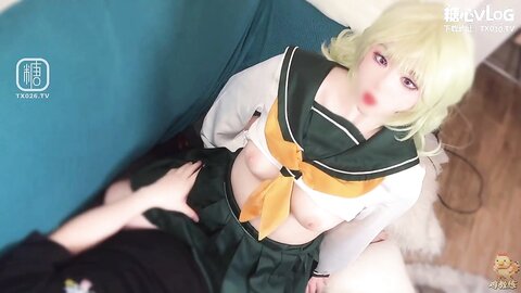 【极品❤️淫娃学妹】鸡教练✨ 女友Cos成憧憬的魔法少女 吸吮嫩穴蜜汁 肏穴攻速加倍 紧夹肉棒后入极深内射子宫