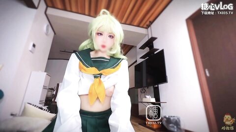 【极品❤️淫娃学妹】鸡教练✨ 女友Cos成憧憬的魔法少女 吸吮嫩穴蜜汁 肏穴攻速加倍 紧夹肉棒后入极深内射子宫