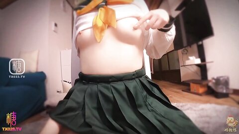 【极品❤️淫娃学妹】鸡教练✨ 女友Cos成憧憬的魔法少女 吸吮嫩穴蜜汁 肏穴攻速加倍 紧夹肉棒后入极深内射子宫