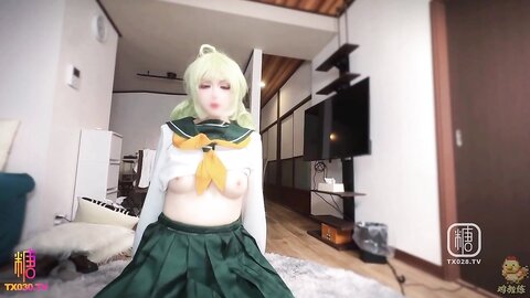 【极品❤️淫娃学妹】鸡教练✨ 女友Cos成憧憬的魔法少女 吸吮嫩穴蜜汁 肏穴攻速加倍 紧夹肉棒后入极深内射子宫