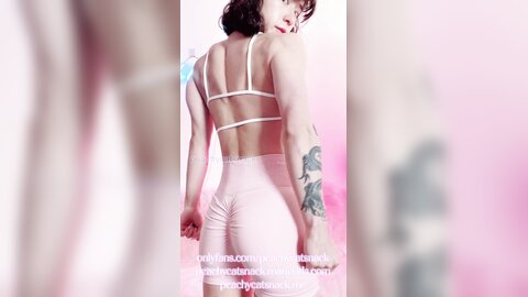 Cute And Petite Asian Muscle Girl Flexes And Flashes Her Tits And Pussy