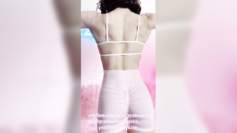 Cute And Petite Asian Muscle Girl Flexes And Flashes Her Tits And Pussy