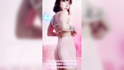 Cute And Petite Asian Muscle Girl Flexes And Flashes Her Tits And Pussy